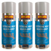 3X Hycote Extreme Heat Silver Grey Spray Paint 400ml Spray Paint